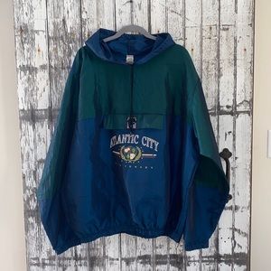 Vintage Wise Guy Atlantic City pullover windbreaker